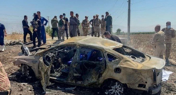 حمله پهپادی ترکیه به یک خودرو در سلیمانیه عراق