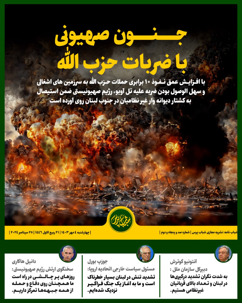 جنون صهیونی با ضربات حزب الله