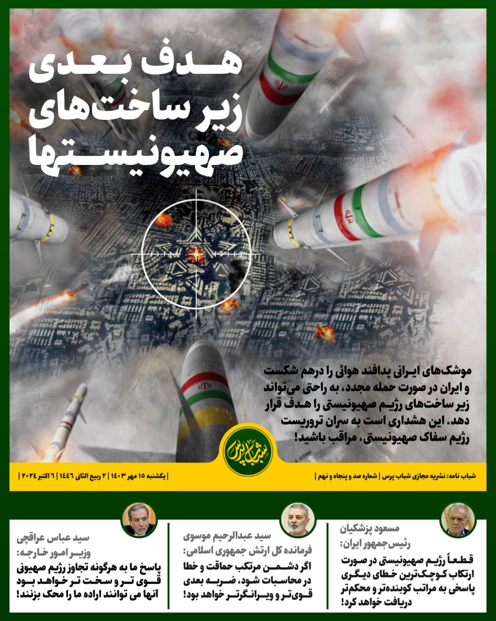 هدف بعدی زیرساخت‌های صهیونیست‌ها 